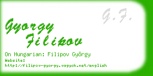 gyorgy filipov business card