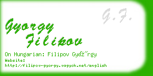 gyorgy filipov business card